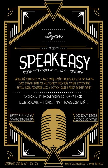 picture PREŠPORSKÝ SWINGOVÝ VEČER – THE SPEAKEASY