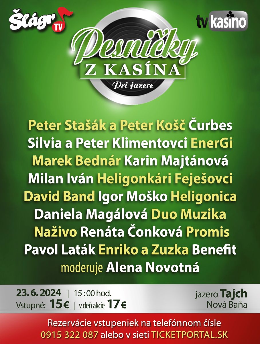 picture Pesničky z Kasína na jazere TAJCH Nová Baňa