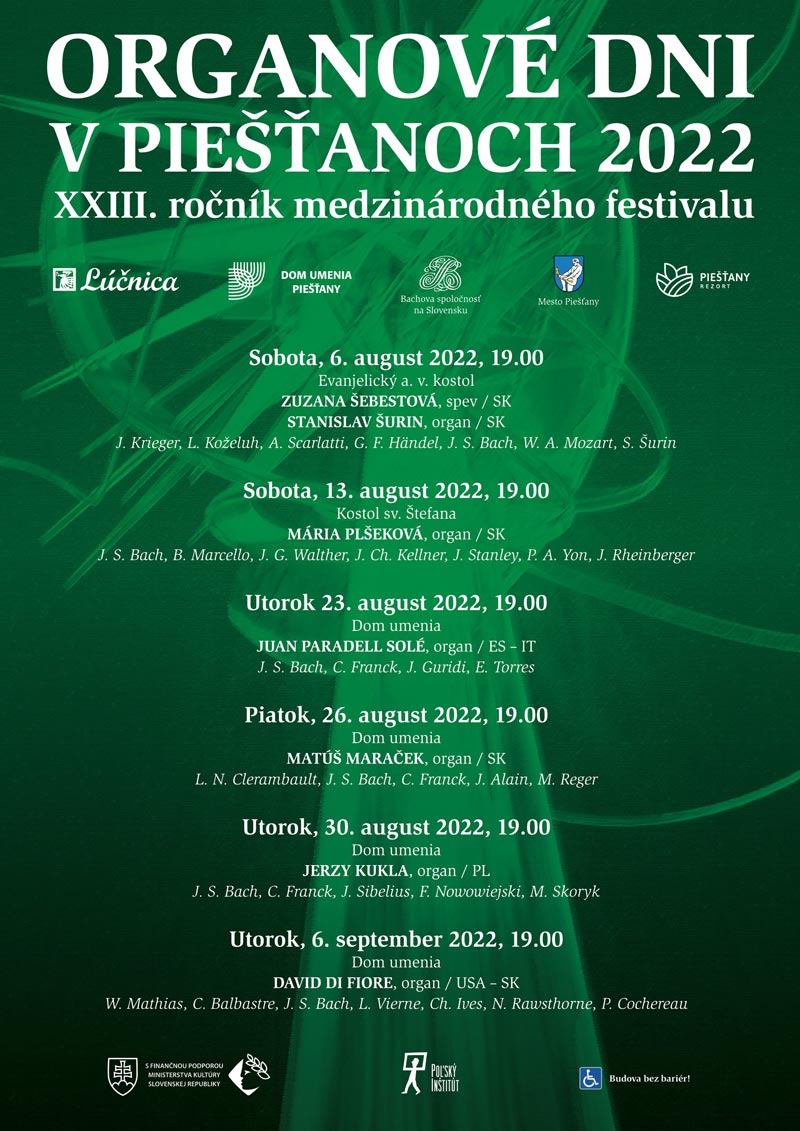picture XXIII. ORGANOVÉ DNI V PIEŠŤANOCH 2022