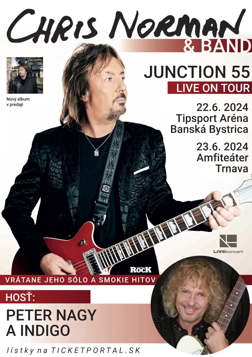 picture CHRIS NORMAN & BAND JUNCTION 55 LIVE ON TOUR + HOSŤ PETER NAGY A INDIGO