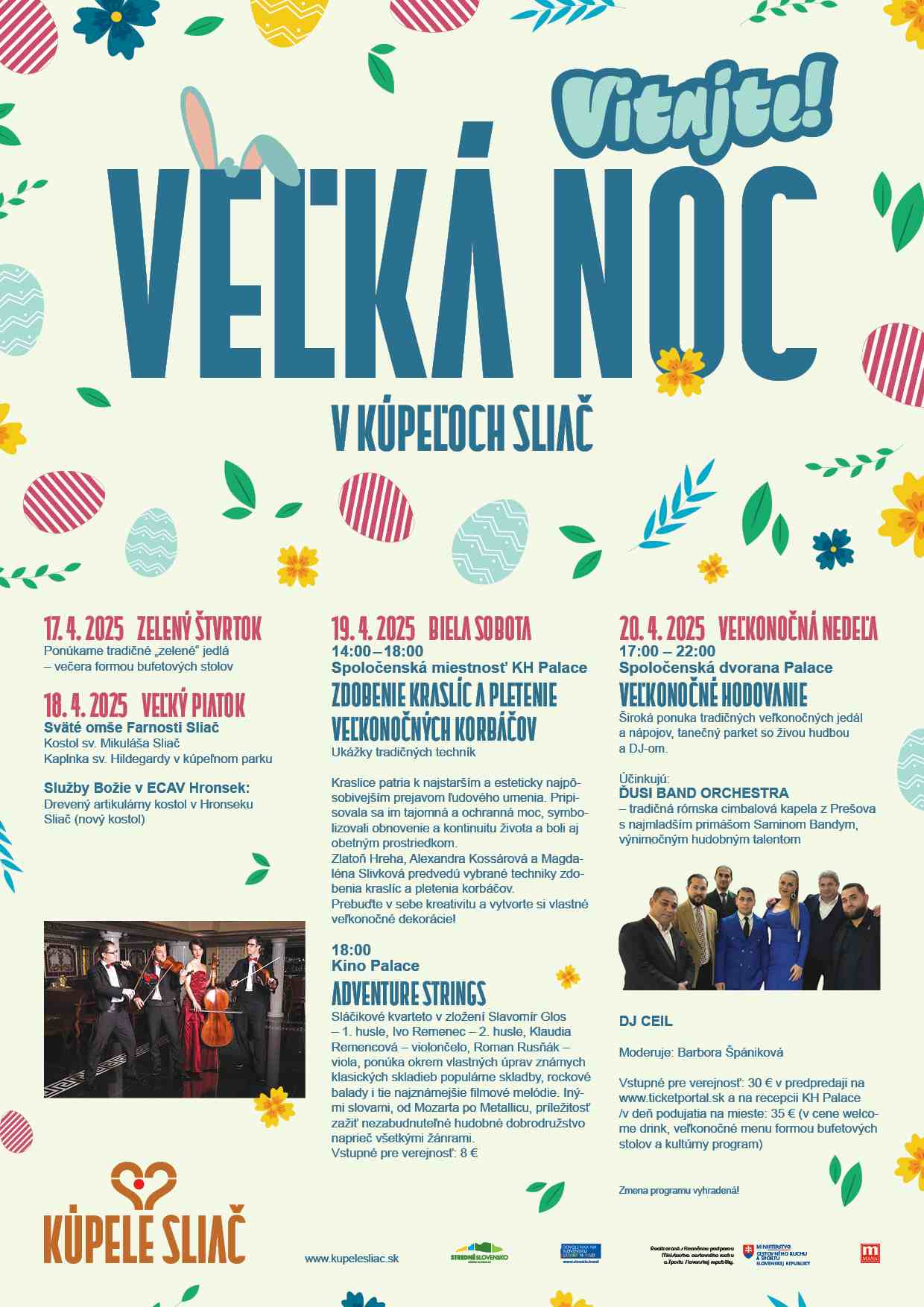 picture Veľkonočné hodovanie v Spoločenskej dvorane Palace v Kúpeľoch Sliač
